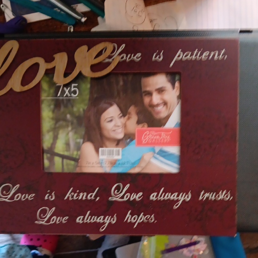 Burgundy Script Picture Frames with Inspirational Quotes